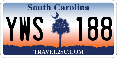 SC license plate YWS188