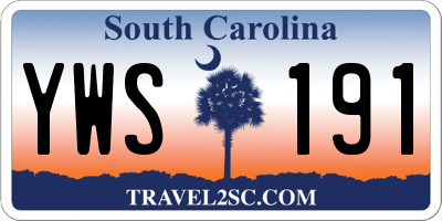 SC license plate YWS191