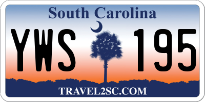 SC license plate YWS195
