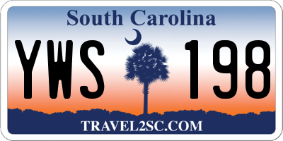 SC license plate YWS198