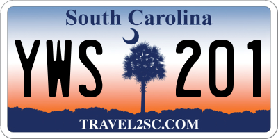 SC license plate YWS201