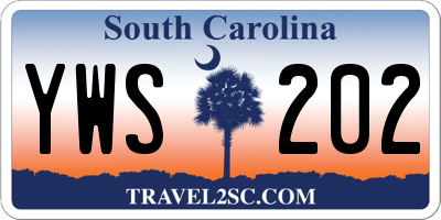 SC license plate YWS202