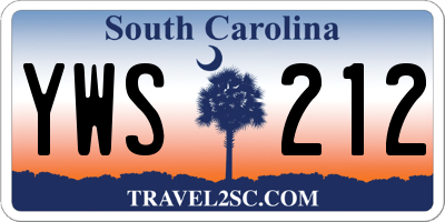 SC license plate YWS212