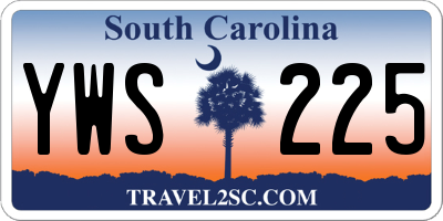 SC license plate YWS225