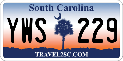 SC license plate YWS229