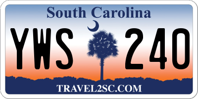 SC license plate YWS240