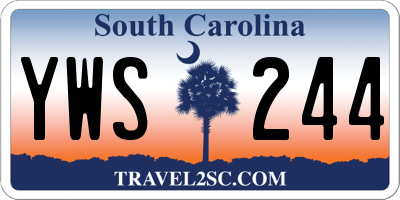 SC license plate YWS244