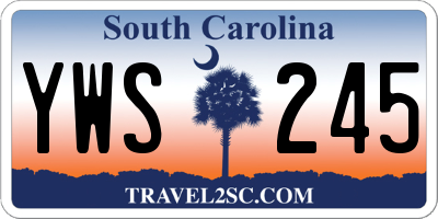 SC license plate YWS245