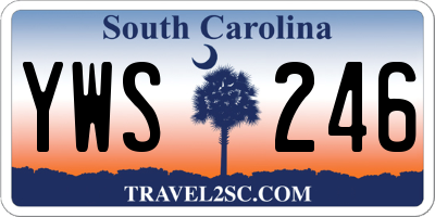 SC license plate YWS246