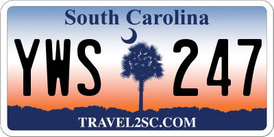 SC license plate YWS247