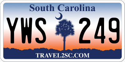 SC license plate YWS249