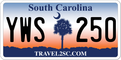 SC license plate YWS250