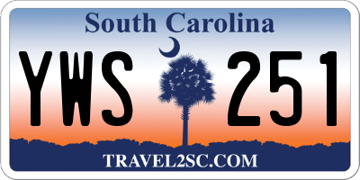 SC license plate YWS251