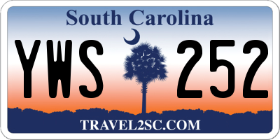 SC license plate YWS252