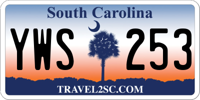 SC license plate YWS253