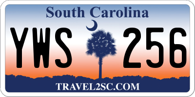 SC license plate YWS256