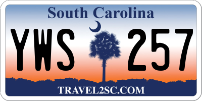 SC license plate YWS257
