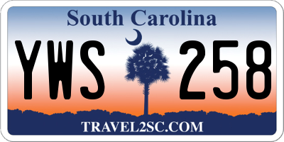 SC license plate YWS258