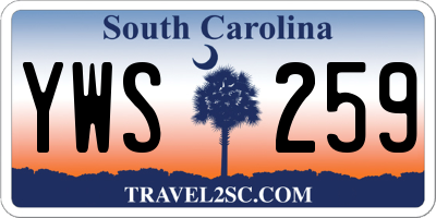 SC license plate YWS259