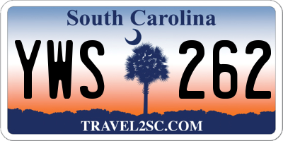 SC license plate YWS262