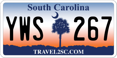 SC license plate YWS267