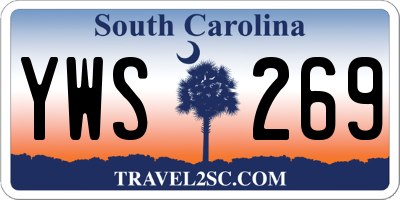 SC license plate YWS269