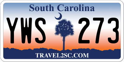 SC license plate YWS273