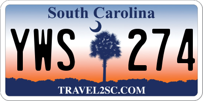 SC license plate YWS274
