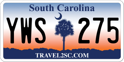 SC license plate YWS275