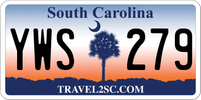 SC license plate YWS279