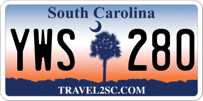 SC license plate YWS280