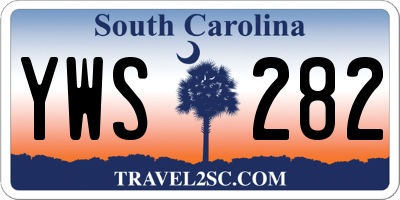 SC license plate YWS282