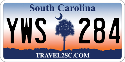 SC license plate YWS284