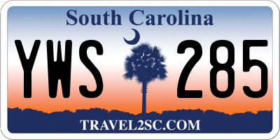 SC license plate YWS285