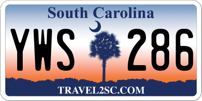 SC license plate YWS286