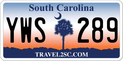 SC license plate YWS289