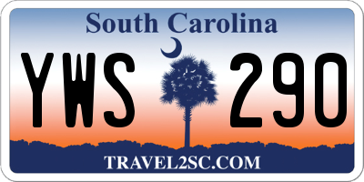 SC license plate YWS290