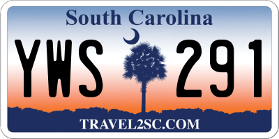 SC license plate YWS291