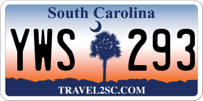SC license plate YWS293