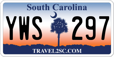 SC license plate YWS297