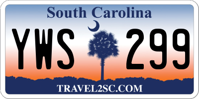 SC license plate YWS299