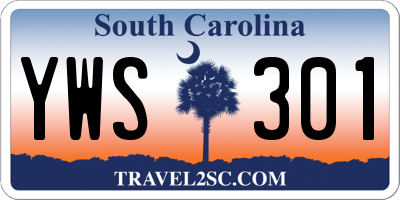 SC license plate YWS301