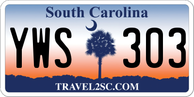 SC license plate YWS303