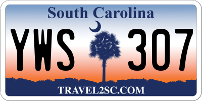SC license plate YWS307