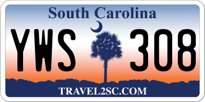 SC license plate YWS308