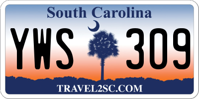 SC license plate YWS309