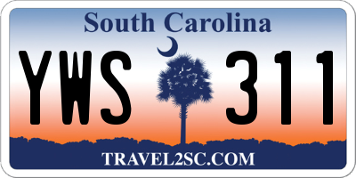 SC license plate YWS311