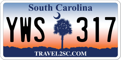 SC license plate YWS317