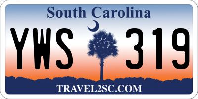 SC license plate YWS319