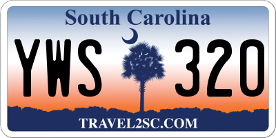 SC license plate YWS320